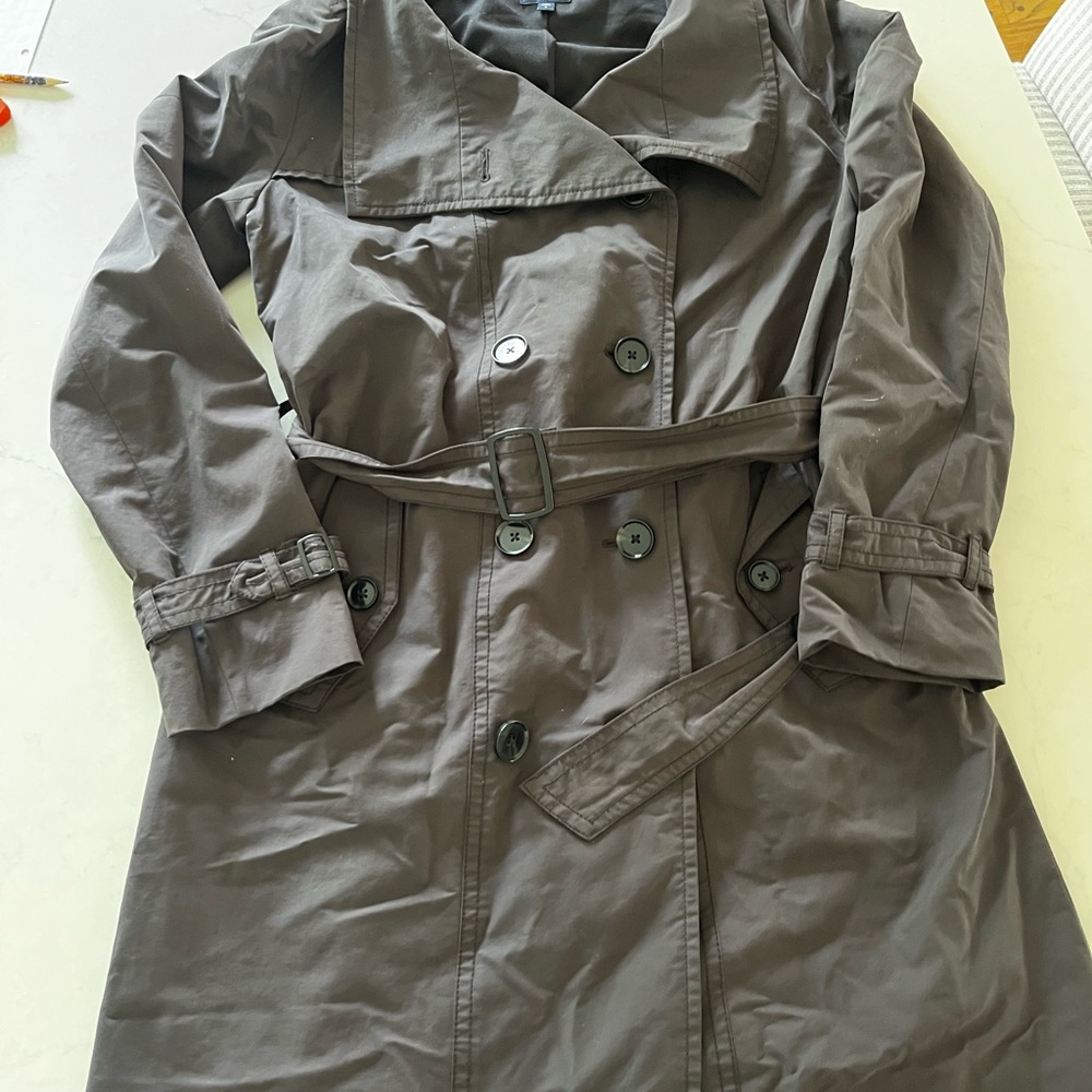GAP Women's Trench Coat in Dark Gray
